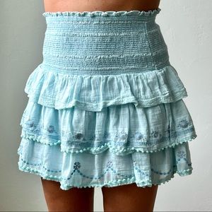 LoveShackFancy Blue Skirt - Small - Nearly New - Love Shack Fancy